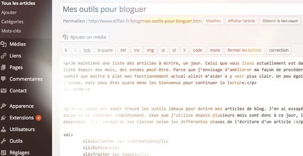 Mes outils pour bloguer